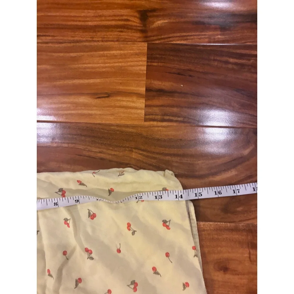 Art Class Girls XXL 18 Yellow Cherry Print Mini Wrap Skirt Side Tie Elastic Back - Picture 5 of 6